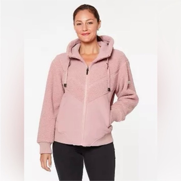 Kookaburra By Ugg Hood Cropped Sherpa Bomber Jacket Size XL - Picture 1 of 16